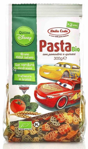 Makaron (semolinowy Trójkolorowy) Disney Auta Bio 300 G - Dalla Costa