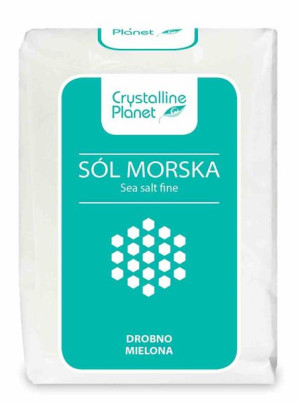 Sól Morska Drobno Mielona 600 G - Crystalline Planet