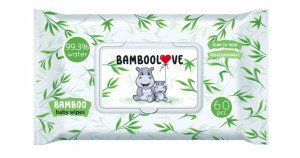 Chusteczki Bambusowe Nawilżane 60 Szt. - Bamboolove