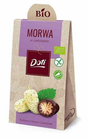 Morwa Biała W Czekoladzie Deserowej Bezglutenowa Bio 50 G - Doti