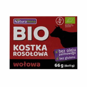 Bulion - Kostki Wołowe Bezglutenowe Bio 66 G - Naturavena