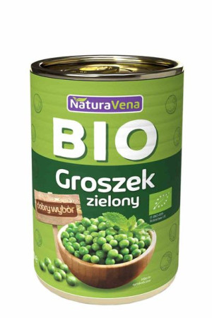 Groszek Zielony Konserwowy Bio 400 G - Naturavena