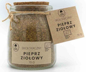 Pieprz Ziołowy Bio 70 G (słoik) - Dary Natury