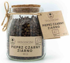 Pieprz Czarny Ziarno Bio 90 G (słoik) - Dary Natury