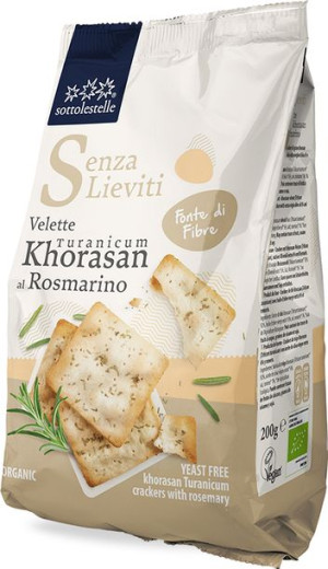 Krakersy Z Pszenicy Khorasan Z Rozmarynem Bio 200 G - Sottolestelle