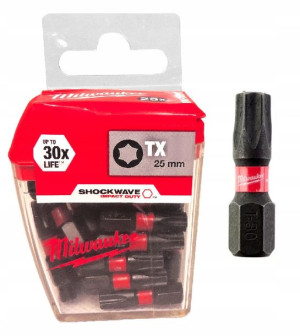 Bit Udarowy Shockwave Torx 40 25mm - 25 Szt Opakow