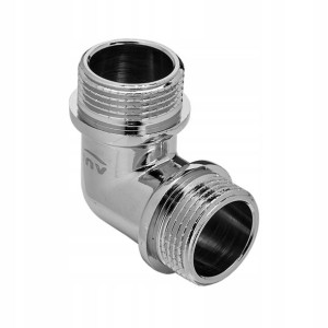 Kolanko Chromowane Gwint Zew./zew. 1/2"