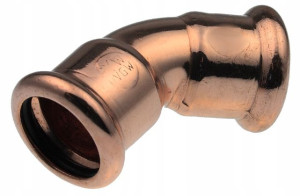 Kolano Łuk 2 Kielichowy Do Miedzi 45° 22 Mm Zacisk