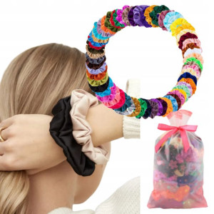 Zestaw Gumek Do Włosów Scrunchies Mega Zestaw 60