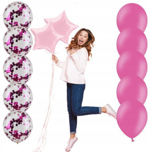 Balony Balon Na Chrzest Roczek Dziewczynka Różowy