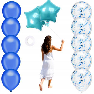 Balony Balon Na Chrzest Roczek Chłopca Niebieskie