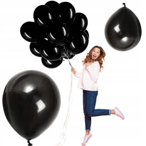 Balony Czarne Urodzinowe Wieczor Panienski 10szt