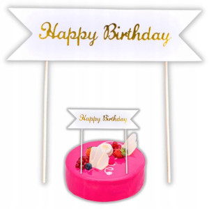 Topper Toper Na Tort Urodziny Z Napisem Happy