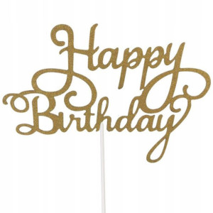 Topper Na Tort Dekoracja Napis Happy Birthday