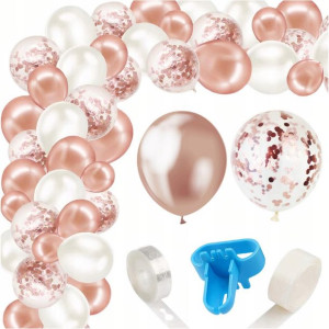 GIRLANDA BALONOWA Rose Gold akcesoria 123 sztuki!