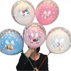 Jednorożec Balony Lateksowe Patyczki Gratis 7sztuk