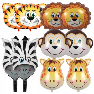 Balony Foliowe Zwierzęta 10 Sztuk - Balonowe Zoo