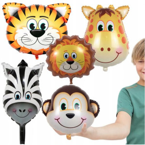Balony Foliowe Zwierzęta 5 Sztuk - Balonowe Zoo
