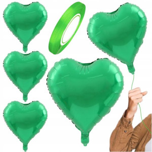 BALON SERCE FOLIOWE 5 sztuk Urodziny ŚLUB + GRATIS