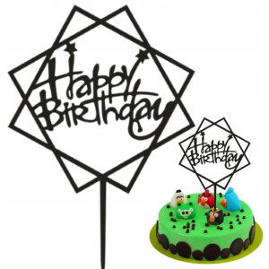 Topper Na Tort Dekoracja Napis Happy Birthday