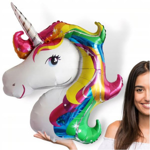 Jednorożec Balon Foliowy Urodziny Duży 110 Cm
