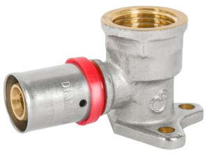 Kolano Pex Naścienne Zaprasowywane 16x1/2 Gw Mosią