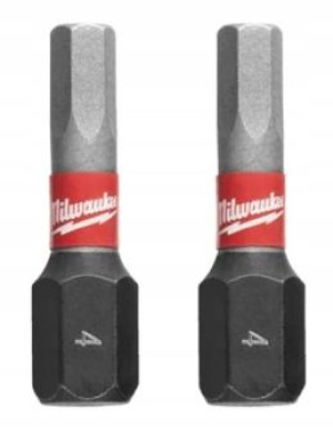 BIT SHOCKWAVE HEX 4 x 25mm - 2 sztuki - MILWAUKEE