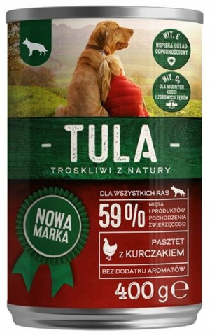 Tula pasztet dla psa 400g z kurczakiem