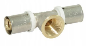 Pex Trójnik Gw 25x1x25 Zaprasowywany Zacisk U