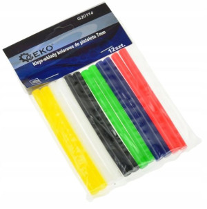 Klej Na Gorąco Silikonowy Kolorowy 11mm 12szt 10cm