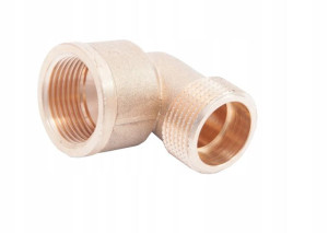Kolano Mosiężne Nyplowe 1/2" Cala Wz Dn15