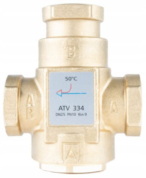 AFRISO Zawór temperaturowy ATV 334 DN25 50°C