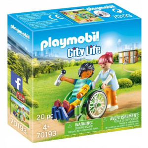 Playmobil Pacjent Na Wózku Inwalidzkim 70193