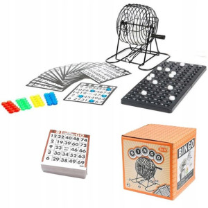 Gra Bingo Metalowy Bęben Lotto + Karty 500szt.