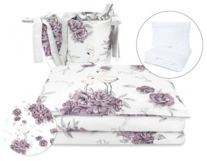 Pościel 5-elementowa do łóżeczka dziecięcego PEONIE PLUM PLUM MimiNu