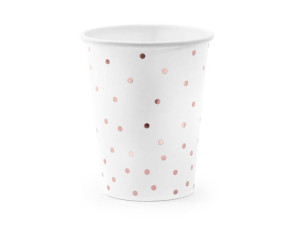 Kubeczki białe w Kropki 260ml