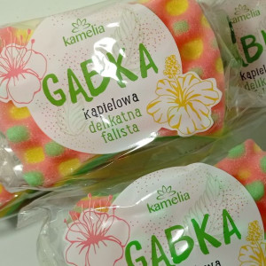 Gąbka kąpielowa Kamelia delikatna falista