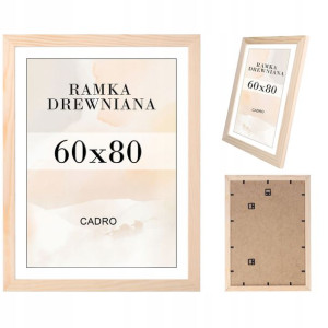 Ramka 60x80 ramka na zdjęcia ramki sosnowa surowa