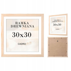 Ramka 30x30 ramki na zdjęcia sosnowa kwadratowa