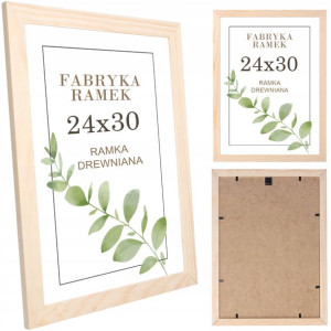 Ramka 24x30 sosnowa drewniana ramki na zdjęcia