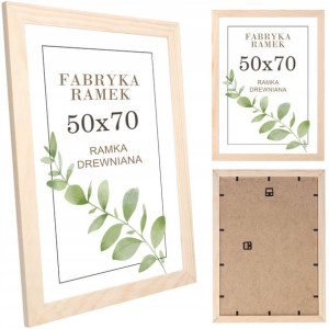 Ramka 50x70 sosnowa ramki na zdjęcia drewniana B2