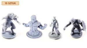 Duża Uszkodzona Figurka Rpg Do Nauki Malowania 50Mm 10 Szt