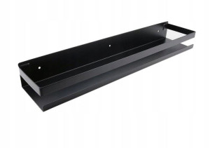 Półka Łazienkowa Wisząca Czarna Loft 50 Cm