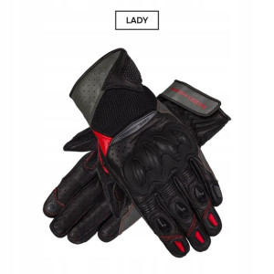 Rękawice Skórzane Rebelhorn Flux Ii Lady Red Dxl