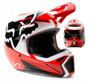 Kask Fox V1 Leed Fluo Red S