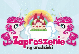Zaproszenie ZZ-025 Urodziny kucyki (5 szt.)