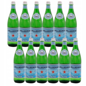 12x Woda mineralna SAN PELLERGINO gazowana 750 ml