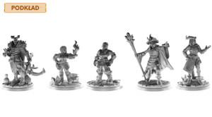 Zgraja Ognia - Zestaw 5 Figurek Z Podkładem Na Kampanię Rpg 25 Mm