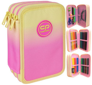 Coolpack Piórnik Trzykomorowy Wyposażony Peach