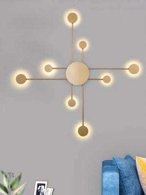Kinkiet Lampa Ścienna Złota 67cm Led Nowość